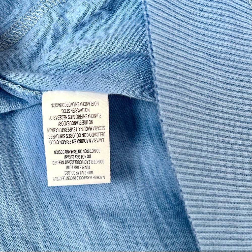 Sundry Open Back Crossover Tee | Size S | Blue - Picture 6 of 6